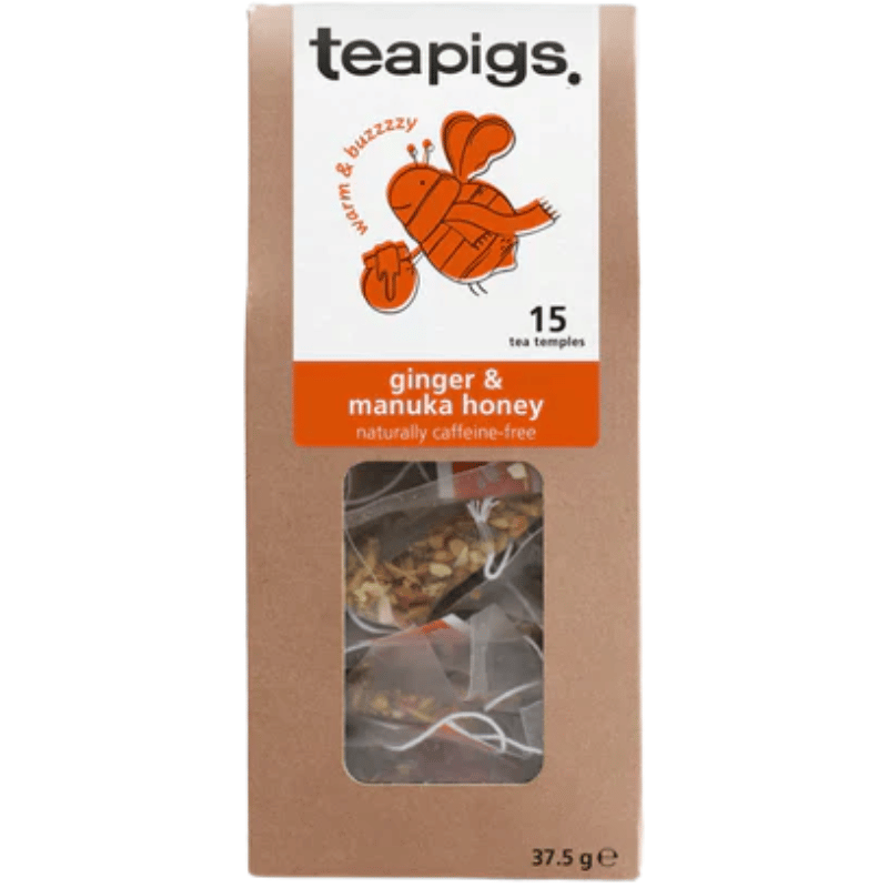 Pakke med Teapigs Ingefær og Manuka Honning te, 15 teposer