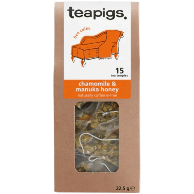 Pakke med Teapigs Kamille & Manuka Honning Te med hele kamilleblomster, 23 g
