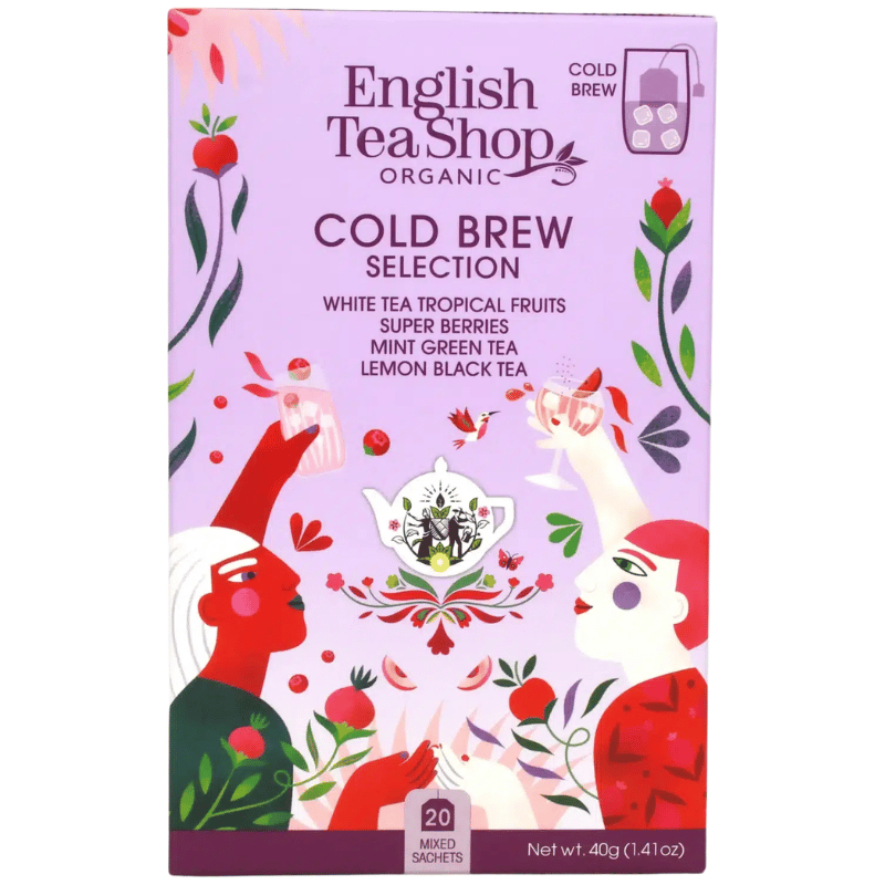 Æske med English Tea Shop Cold Brew Te Selection, 20 økologiske tebreve