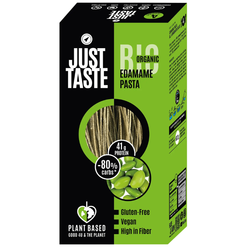 Just Taste økologisk edamamepasta af grønne sojabønner, 250 g