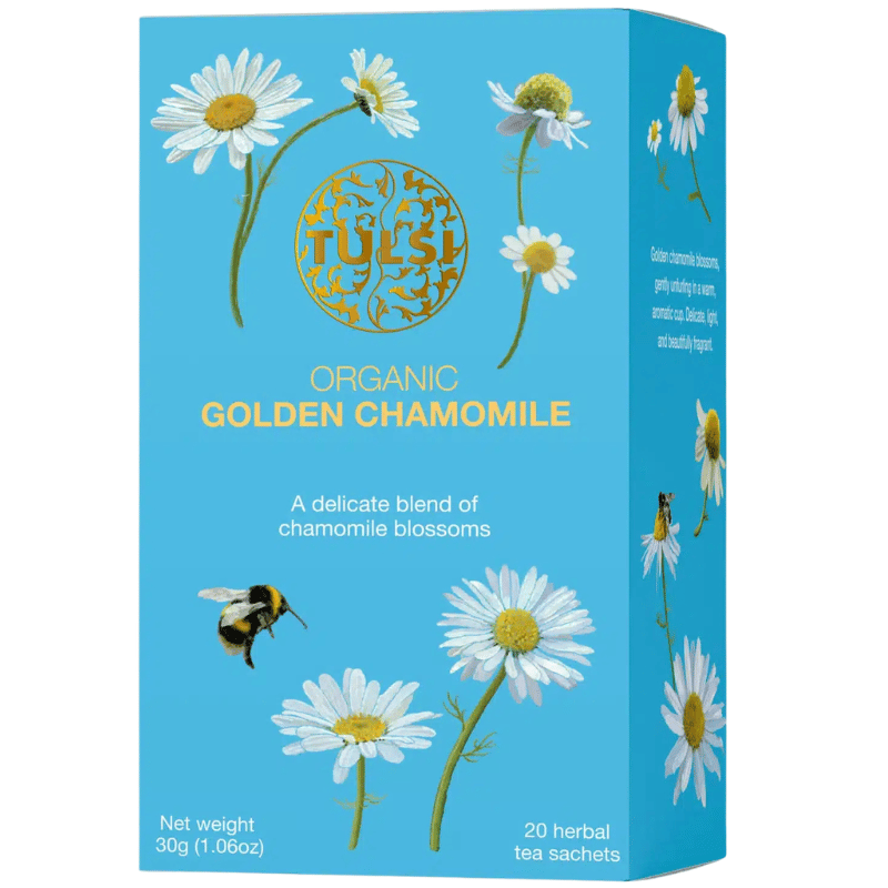 Tulsi Golden Chamomile Tea økologisk urtete, 20 breve