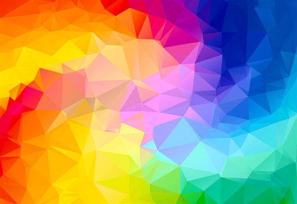 Enjoy puslespil Rainbow Gradient Poligonal Swirl med 1000 brikker