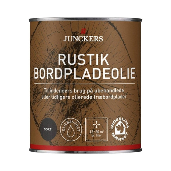 Junckers Rustik Bordpladeolie i nuancen sort, 0,75 L