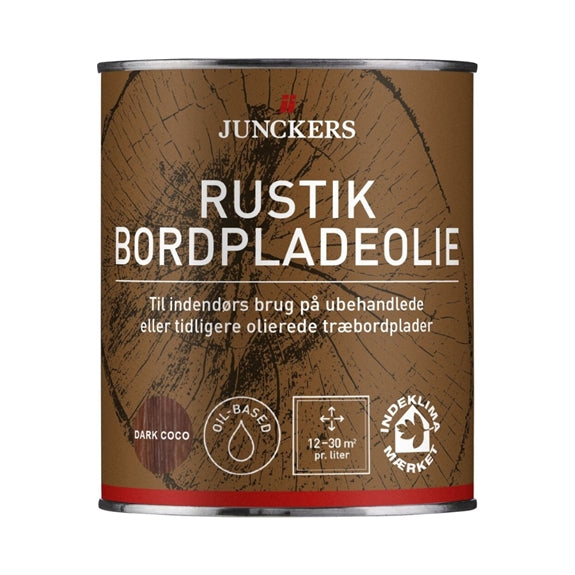 Junckers Rustik Bordpladeolie i nuancen mørk coco, 0,75 L