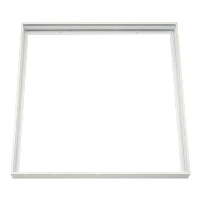 Ramme til 60x60 LED panel - Hurtig samlesæt, plast hjørner, hvid kant, 65mm høj,