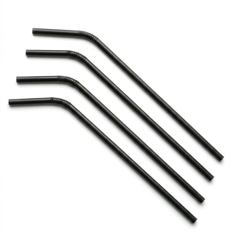Sorte sugerør med knæk fra Multiline, 6 x 245 mm, pakke med 500 stk.