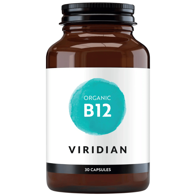 Viridian B12 med økologisk alfalfa og shiitake, kosttilskud i kapsler