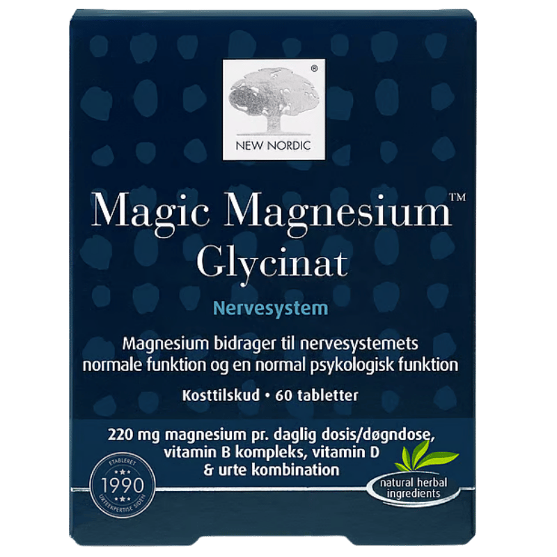 New Nordic Magic Magnesium Glycinat tabletter, pakning med 60 stk.