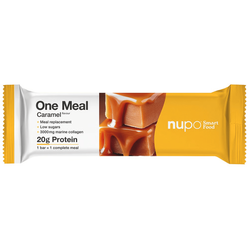 Nupo One Meal Bar med karamelsmag, 60 g