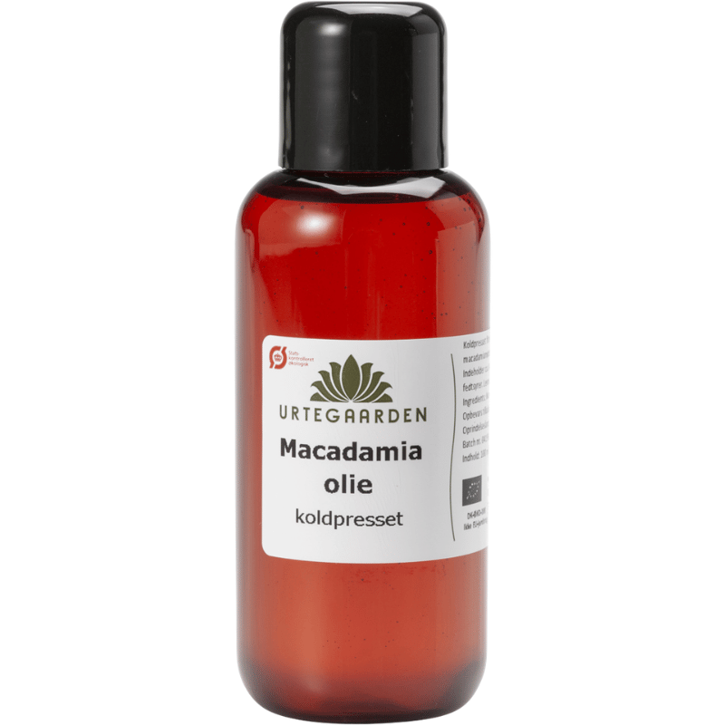 Urtegaarden koldpresset økologisk macadamiaolie, 500 ml