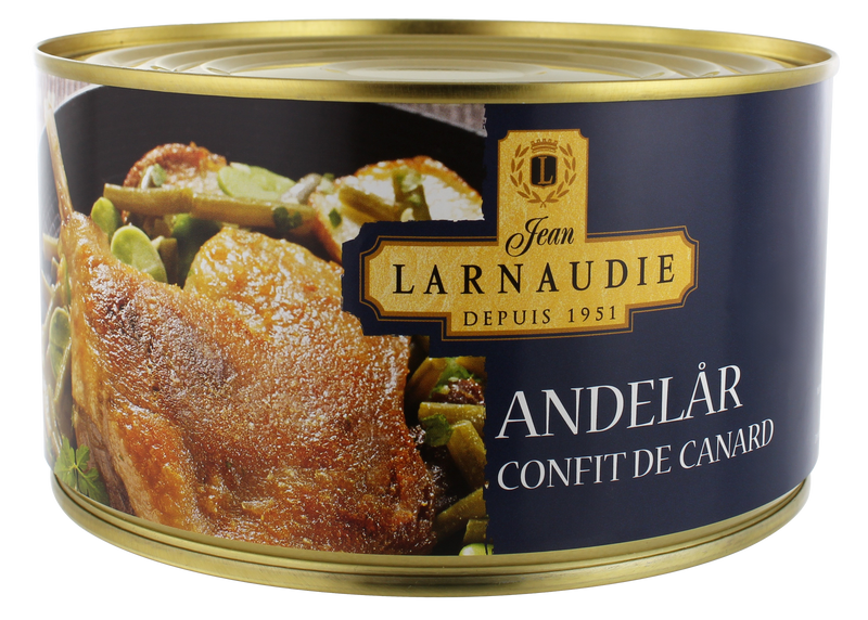 Andelår Confit De Canard Larnaudie 4/5 Lår 1240g