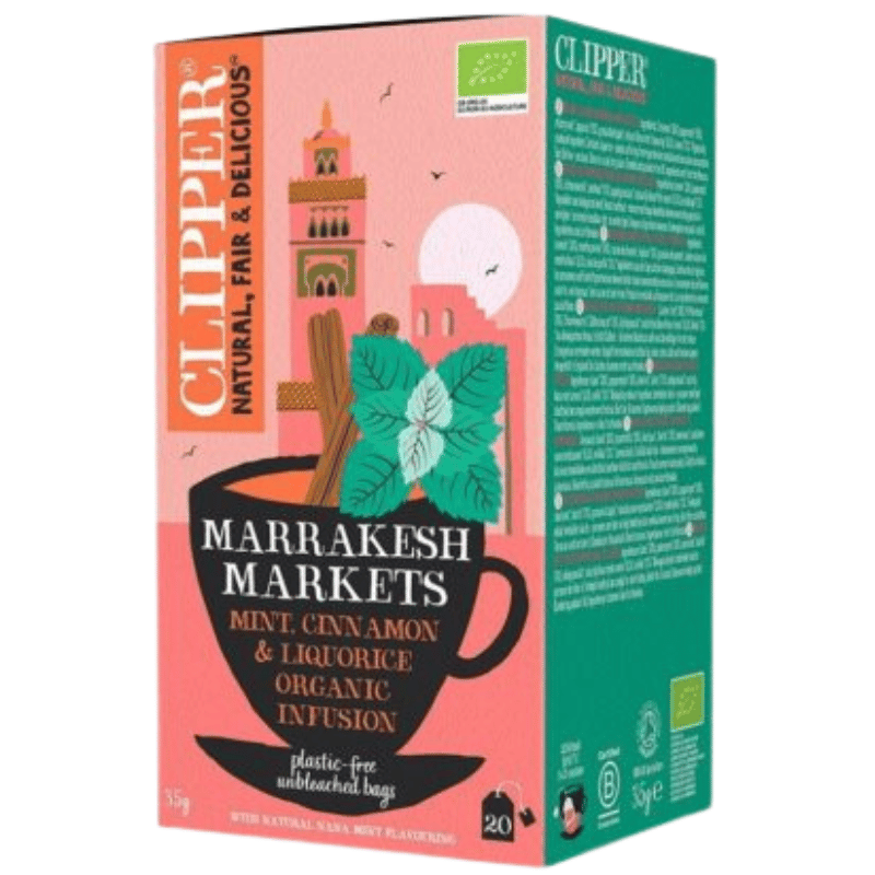 Clipper Marrakesh Markets økologisk urtete med kanel og pebermynte, 20 breve