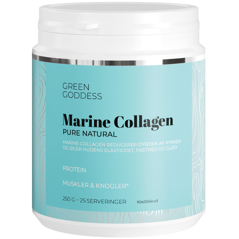 Pose med Green Goddess Marine Collagen Pure Natural kollagenpulver, 250 g