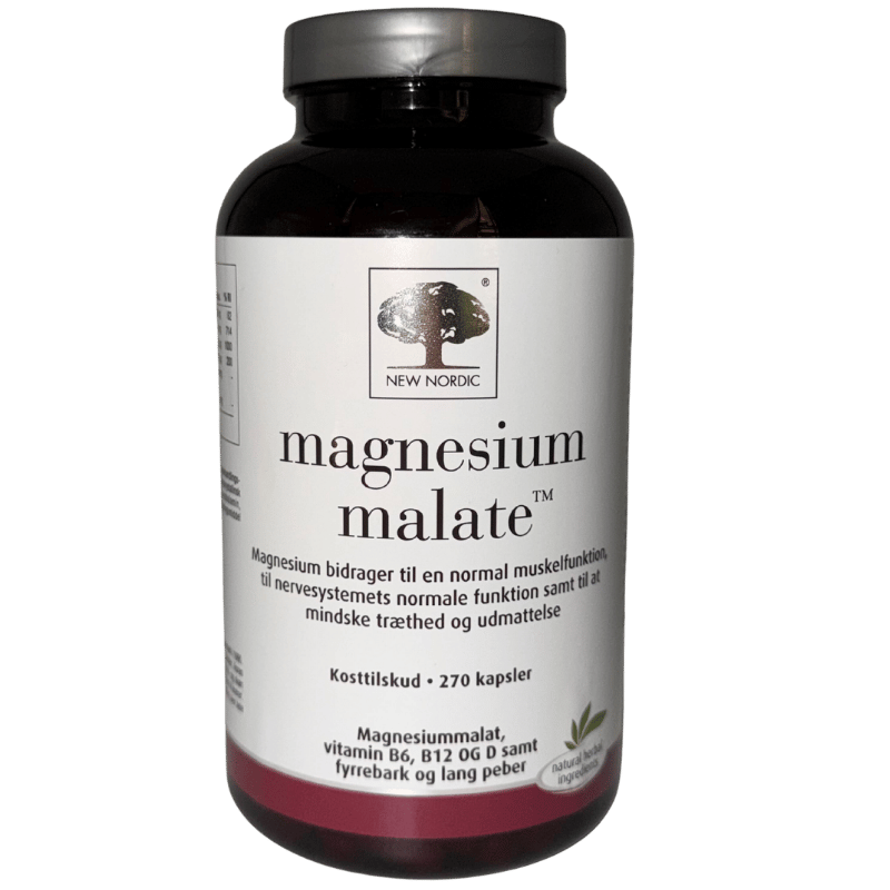 New Nordic Magnesium Malate kosttilskud i pakke med 270 kapsler