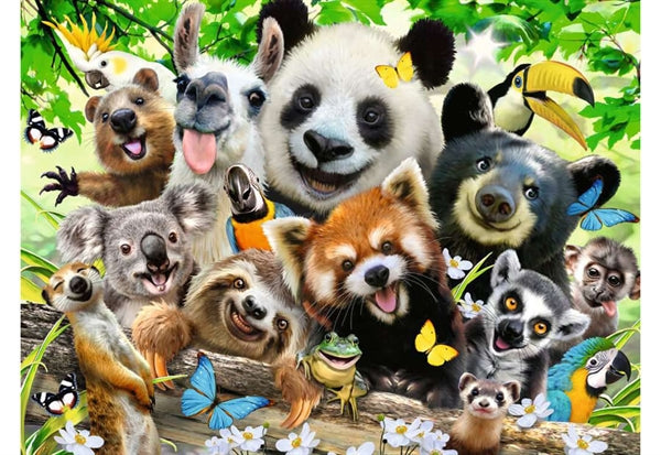Ravensburger Wildlife Selfie puslespil med 300 brikker
