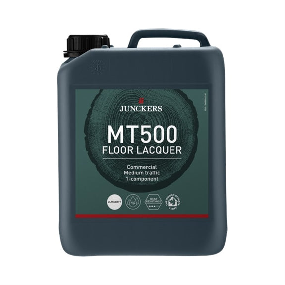 Spand med Junckers Mt500 Floor Lacquer, ultramat gulvlak, 5 liter
