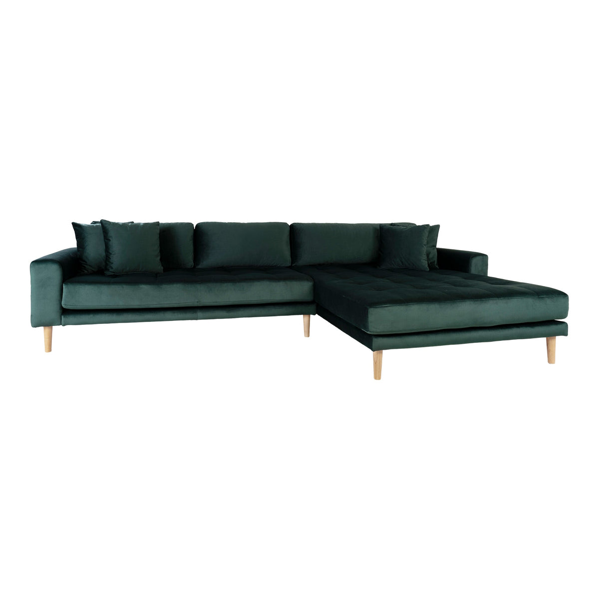 Se Lido Lounge Sofa højrevendt i mørkegrøn velour med fire puder HN1006 ❤ Kæmpe udvalg i House Nordic - Køb online på udsalg og tilbud lige nu ❤ Lav fragtpris og hurtig levering - Varenummer: Bolig&Haven-42001764876540 og barcode / Ean: 5713917009862 på lager - Udsalg på Op til 63% rabat - Kendte mærker på udsalg – over 1.329 brands