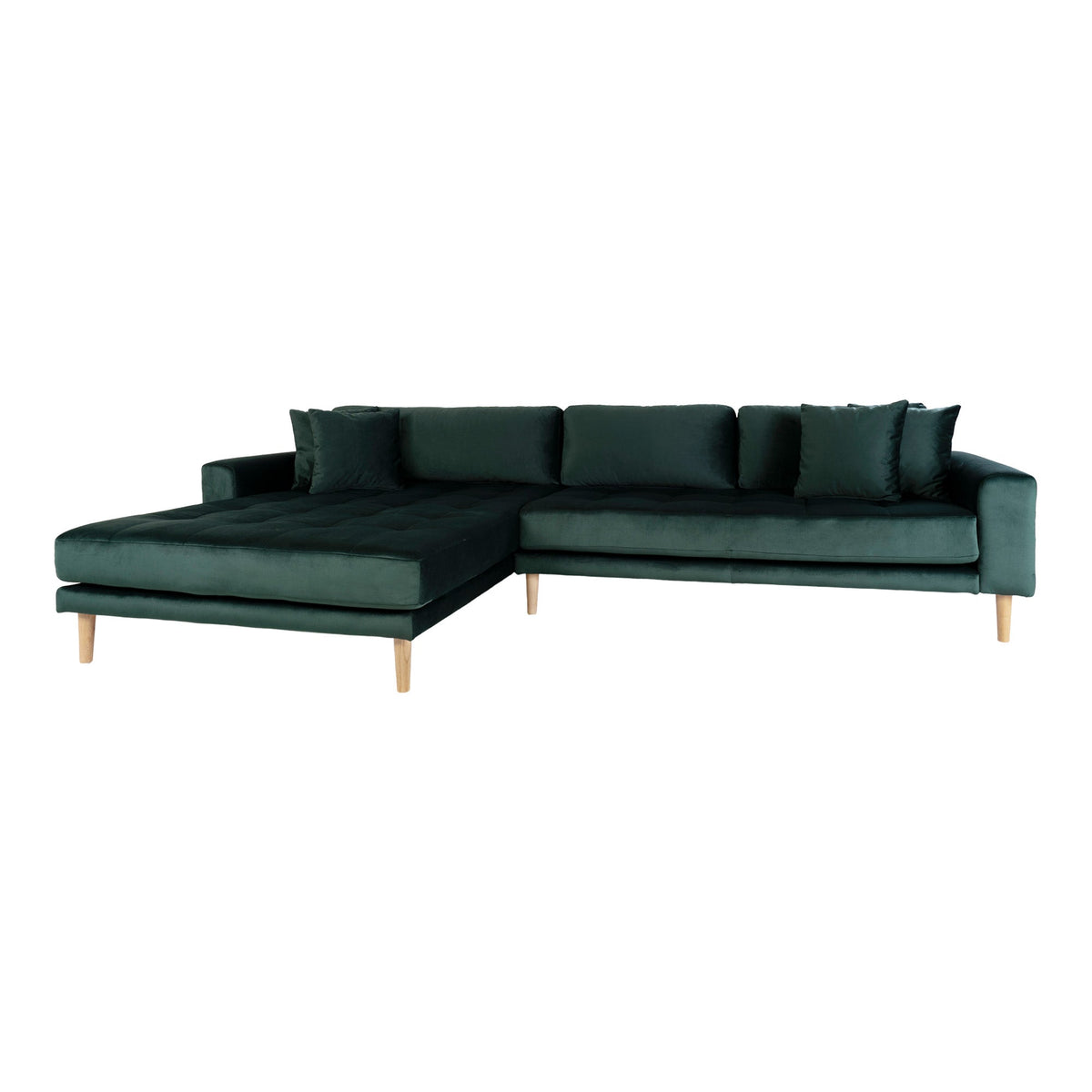 Se Lido Lounge Sofa venstrevendt i mørkegrøn velour med fire puder HN1006 ❤ Kæmpe udvalg i House Nordic - Køb online på udsalg og tilbud lige nu ❤ Billig fragt og hurtig levering - Varenummer: Bolig&Haven-42001767104764 og barcode / Ean: 5713917009886 på lager - Udsalg på Store besparelser – op til 71% - Store besparelser på over 2.281 brands