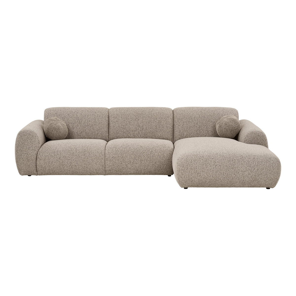 House Nordic Clyde loungesofa i sten grå, højrevendt, med to puder