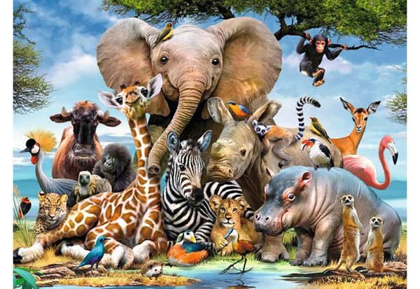 Ravensburger African Friends puslespil med 300 brikker
