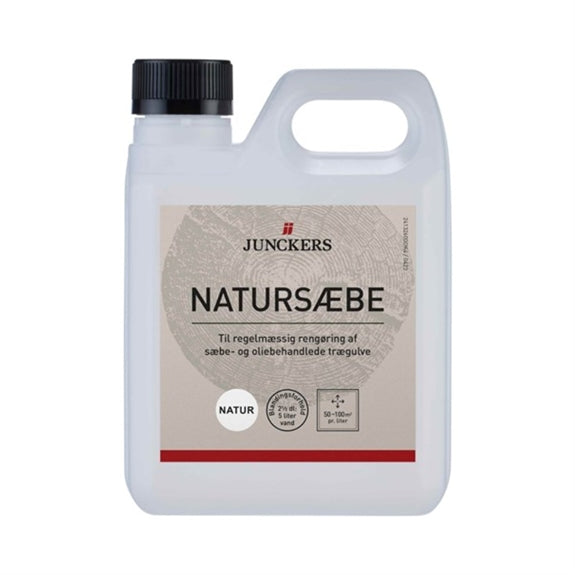 Junckers Natursæbe Natur i 1 liters beholder til rengøring af trægulve