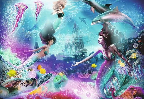 Ravensburger puslespil Mermaid Kingdom med 300 brikker til børn