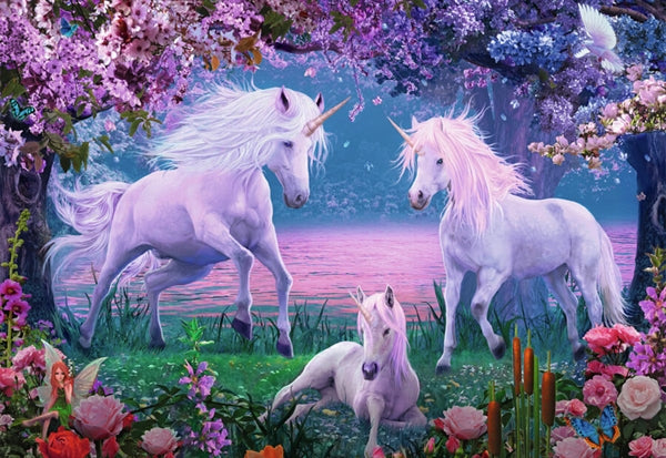 Ravensburger børnepuslespil Unicorns med 100 brikker