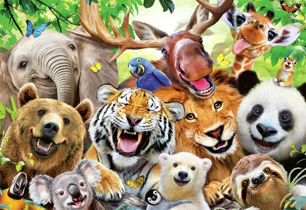 Ravensburger Wild Animal Selfie puslespil med 300 brikker til børn