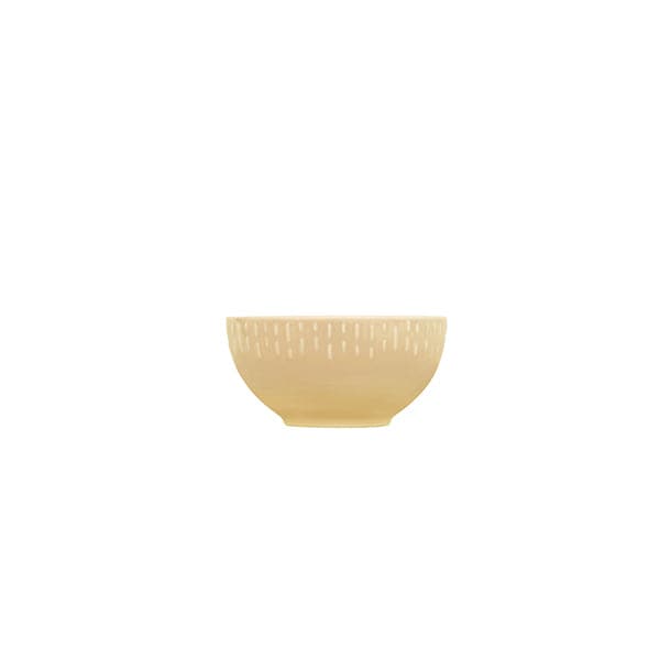 Confetti Mustard skål m/relief porcelæn 14 cm.