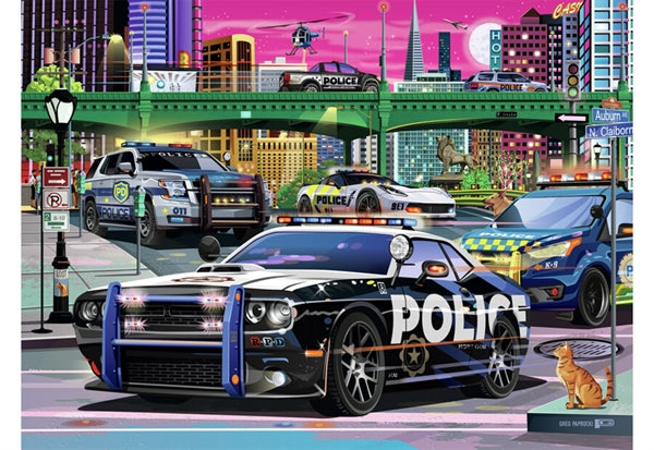 Ravensburger børnepuslespil Police on Patrol med 150 brikker