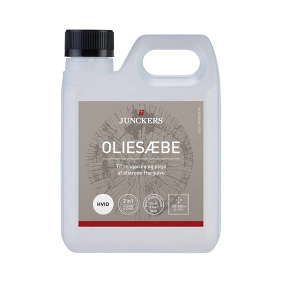 Flaske Junckers oliesæbe i hvid, 1 liter