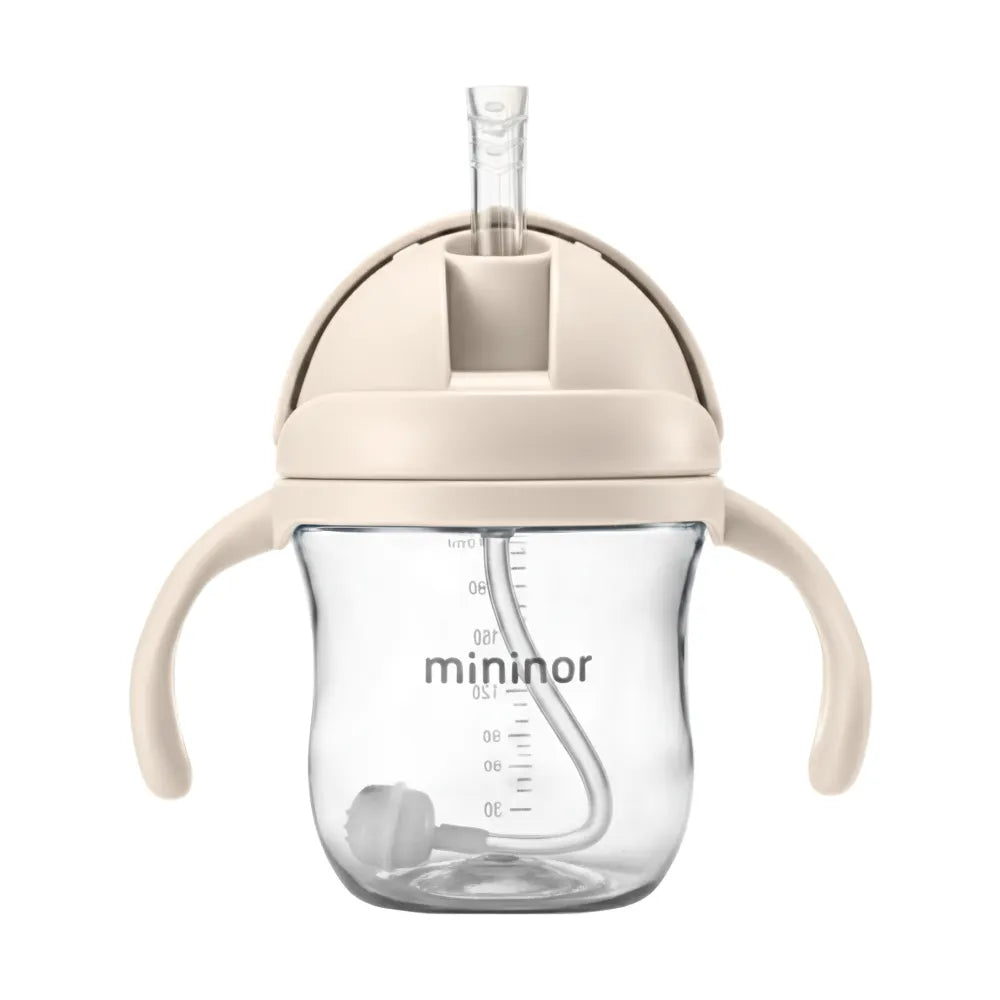 Mininor sugerørskop i klar Tritan, 220 ml, farven Skyet Morgen