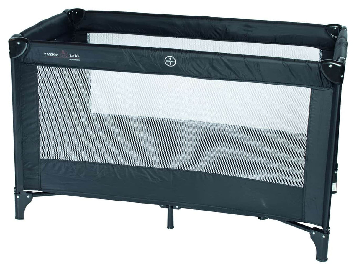 Basson Baby sort rejseseng 60x120 cm med transporttaske