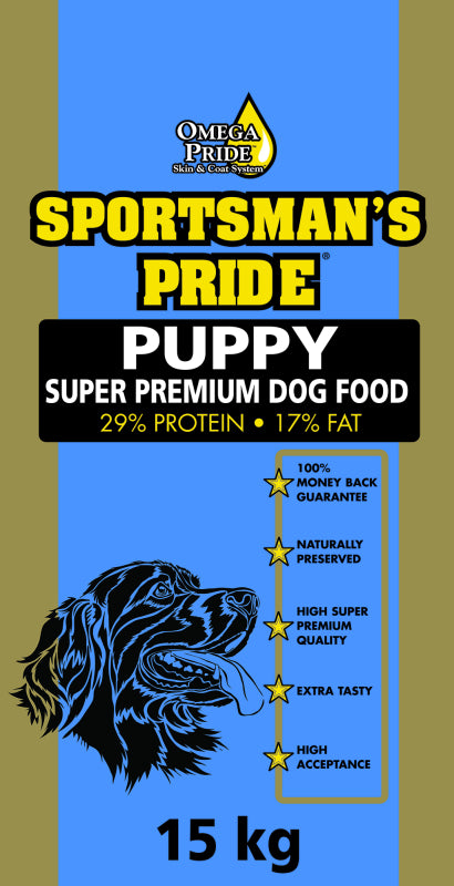 Blå pose Sportsman´s Pride Classic Puppy hvalpefoder, 15 kg