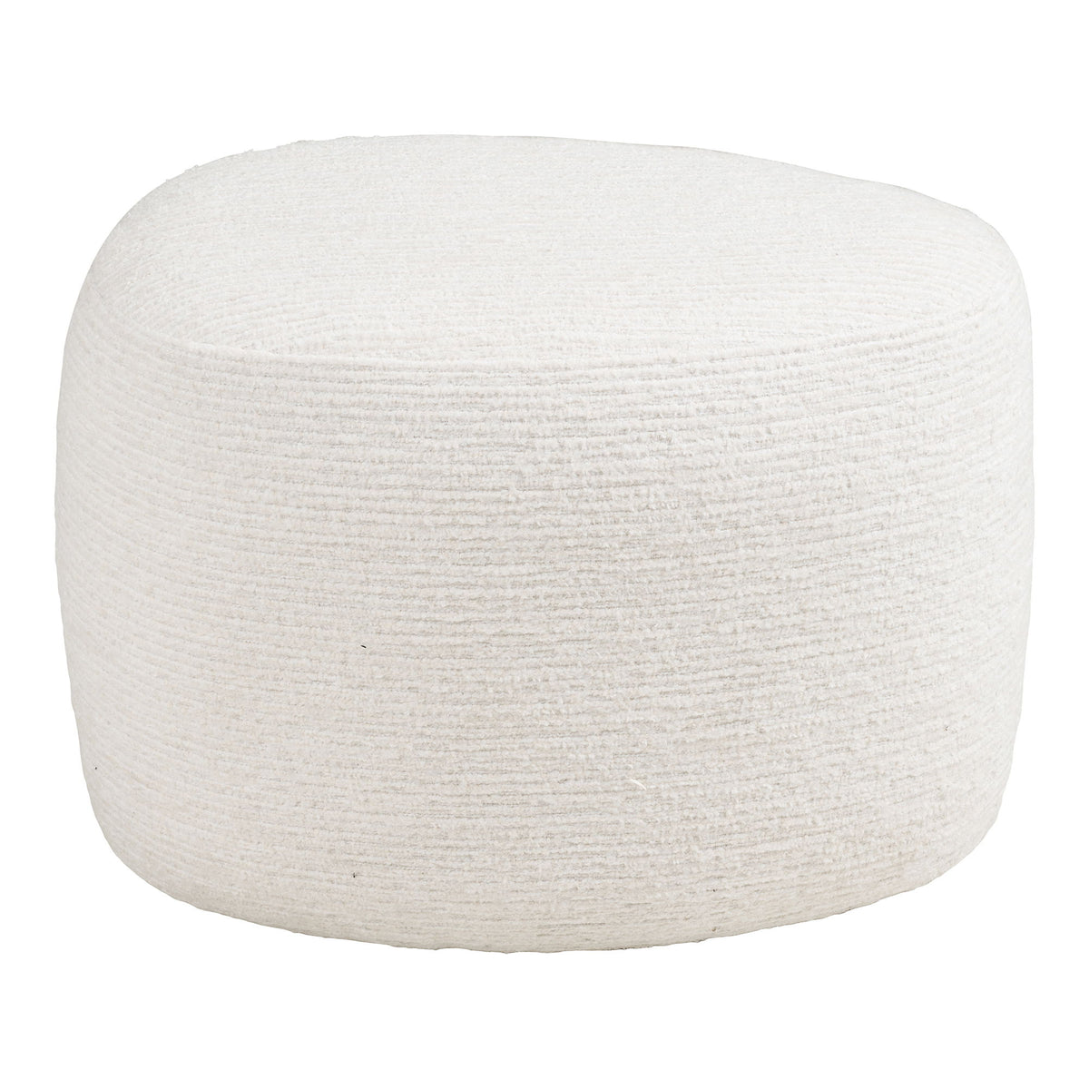 House Nordic Hilo trekantet puf betrukket med offwhite chenille polyester