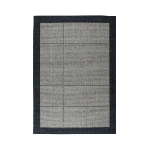 Mørkegråt fladvævet Casablanca-tæppe 15022 fra HC Interior Rugs i stuestørrelse, 160 x 240 cm