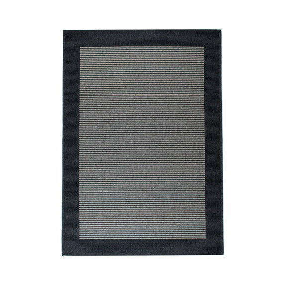 Fladvævet mørkegråt Casablanca-tæppe 15044 fra HC Interior Rugs med enkelt design