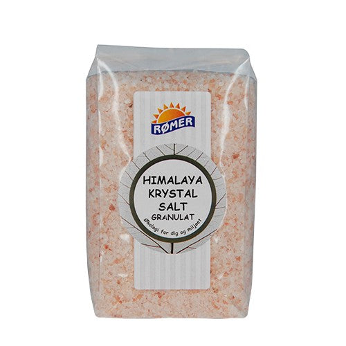 Pakke med Himalaya krystal salt granulat, 500 gram, fra Rømer