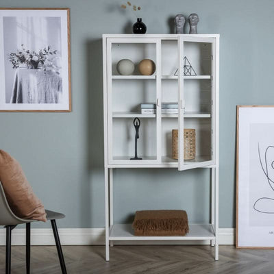 Se billigt tilbud på Zentra Vitrineskab i hvidt metal, 75 x 150 cm. Udsalg på reoler og skabe. Hurtig levering, 1-2 hverdage. Spar op til 66%.