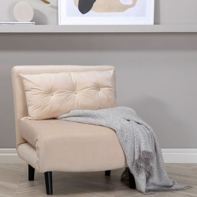 Se billigt tilbud på Blund sovesofa/lænestol i beige fløjl! Stort udvalg, hurtig levering (1-2 dage) & billig fragt. Spar op til 65% på udsalg.