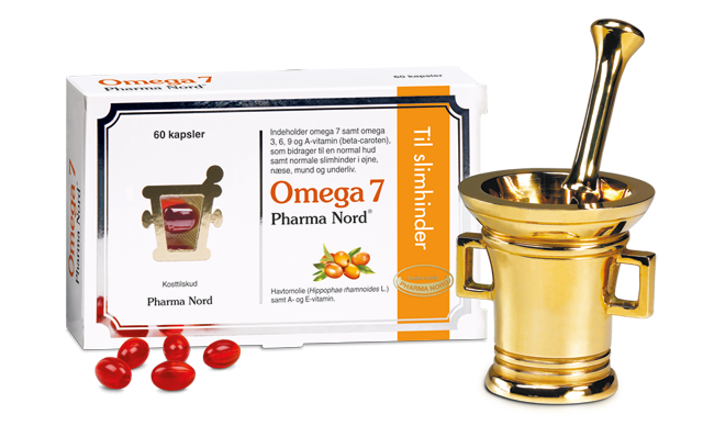 Pakke med Pharma Nord Omega 7 havtornolie, 60 kapsler