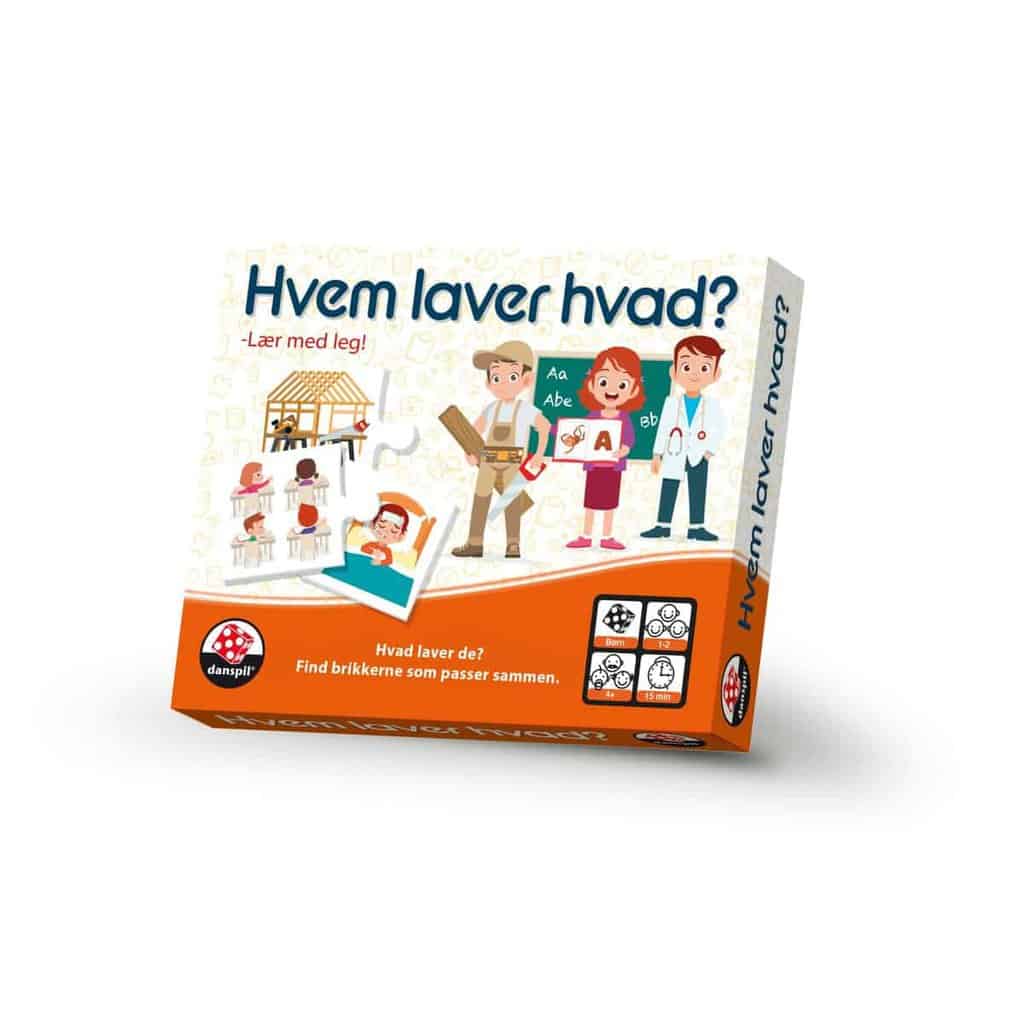 Børnespillet Hvem Laver Hvad fra Danspil i serien Lær med leg