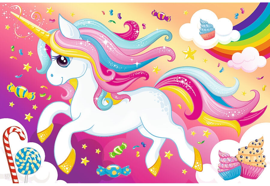 Trefl børnepuslespil Beautiful Unicorn med 100 brikker