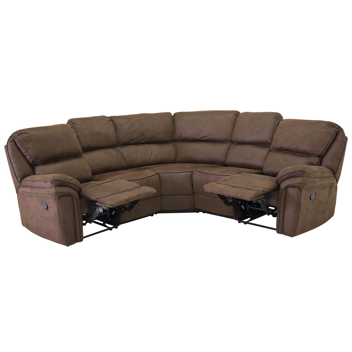 Saranda hjørnesofa med recliner fra Venture Design i brun stof