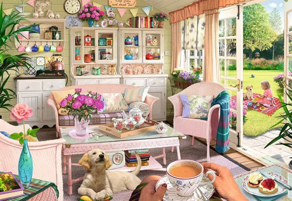 Ravensburger puslespil The Tea House med 1000 brikker