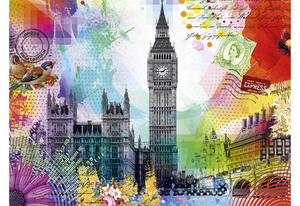 Ravensburger puslespil London Postcard med 500 brikker