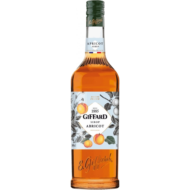 Flaske Giffard abrikossirup, 100 cl, lys orange