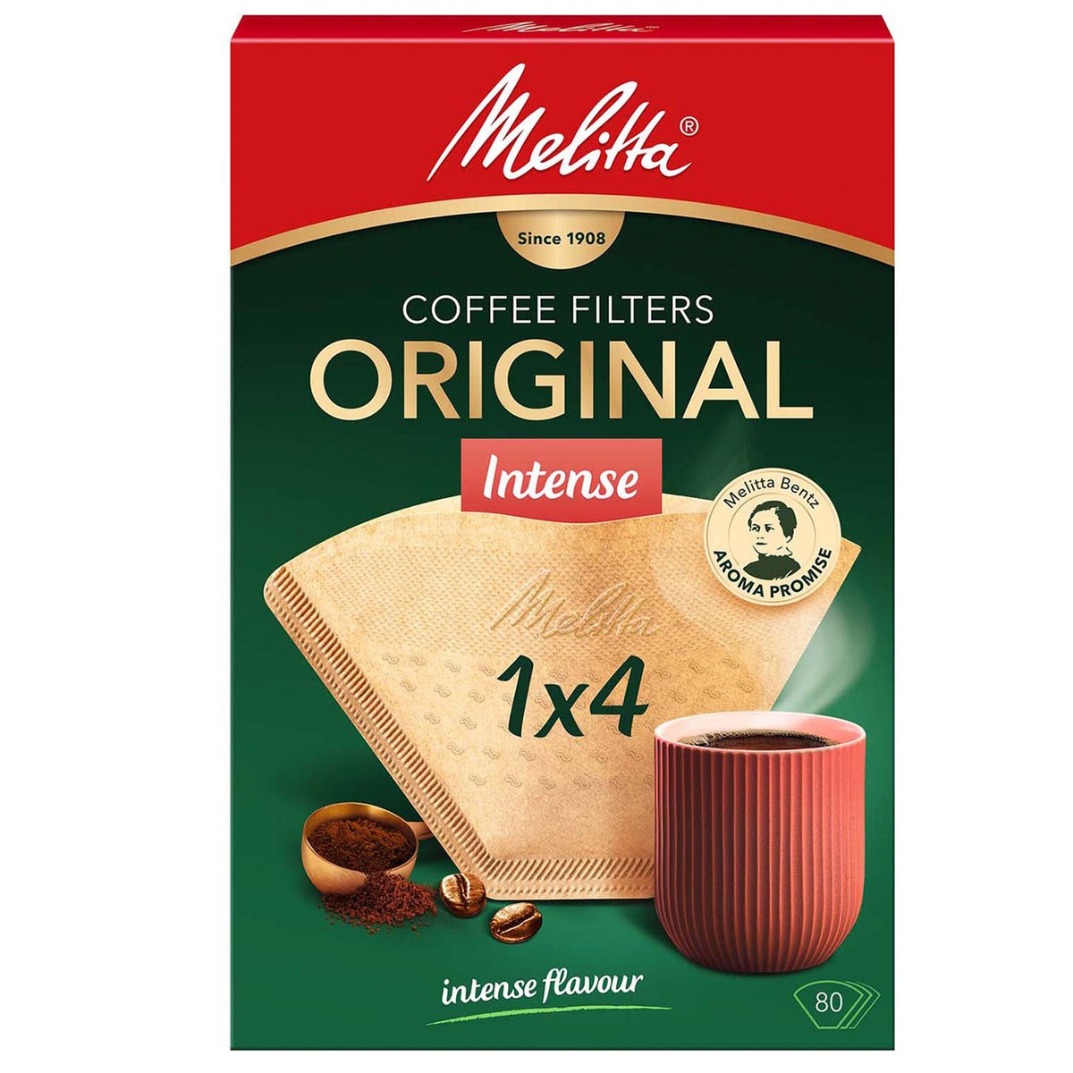Melitta Gourmet Intense kaffefiltre i størrelse 1x4/80