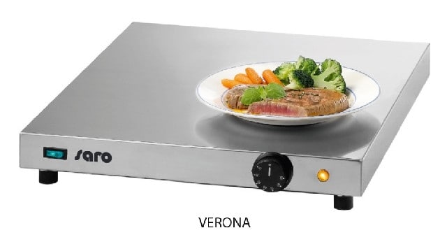 SARO varmeplade VERONA med top af rustfrit stål