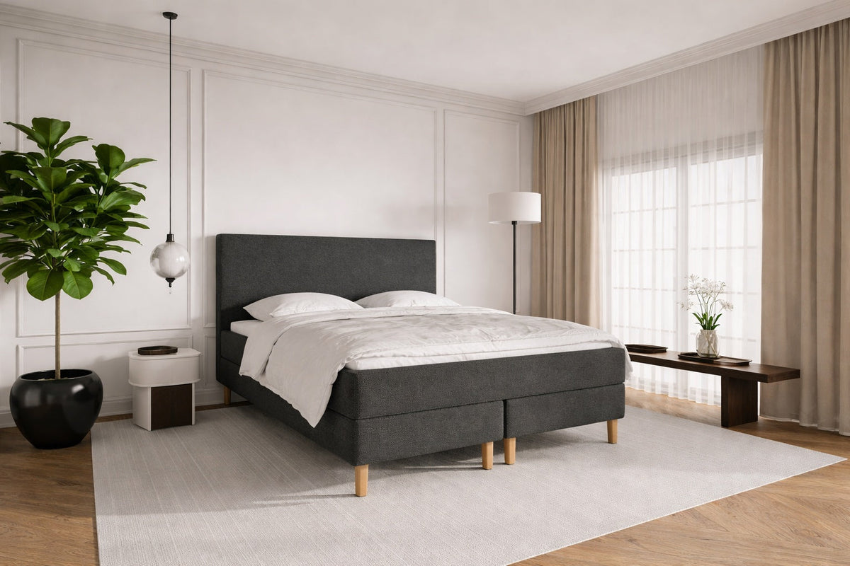 Skagen kontinentalseng 180x200 cm i mørkegrå